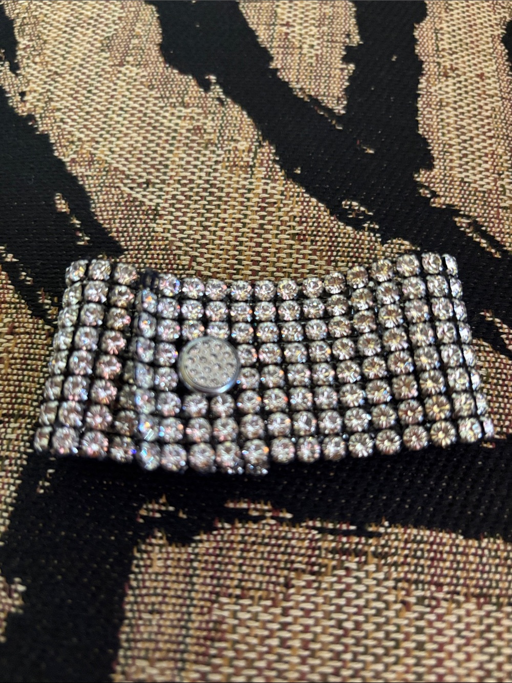 Sparkling Silver Crystal Stretch Watch Band Bracelet